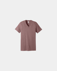 Custom heather CVC V-neck tee for teams and events - Heather Mauve