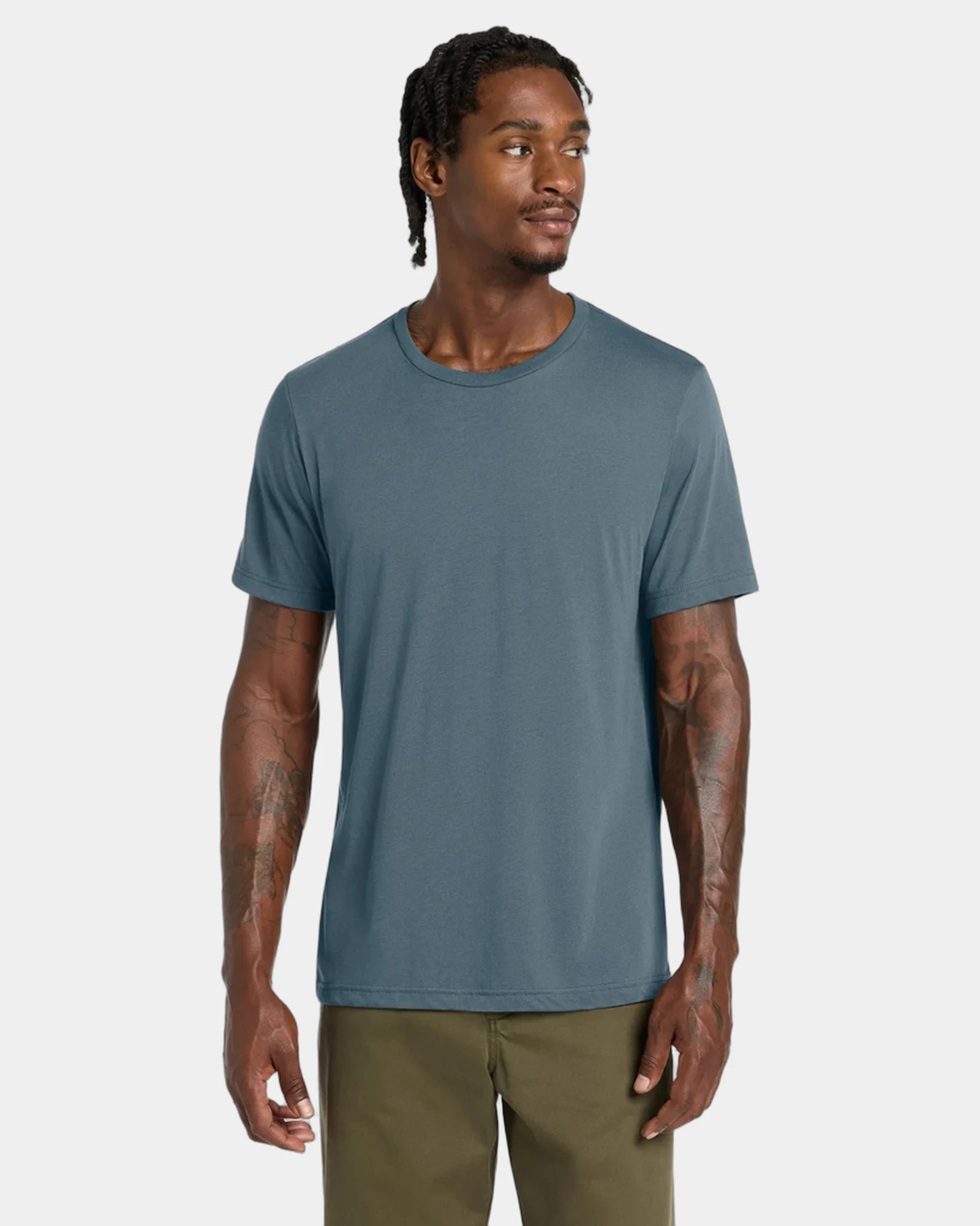 Custom triblend short sleeve tee for teams - Solid Slate Triblend