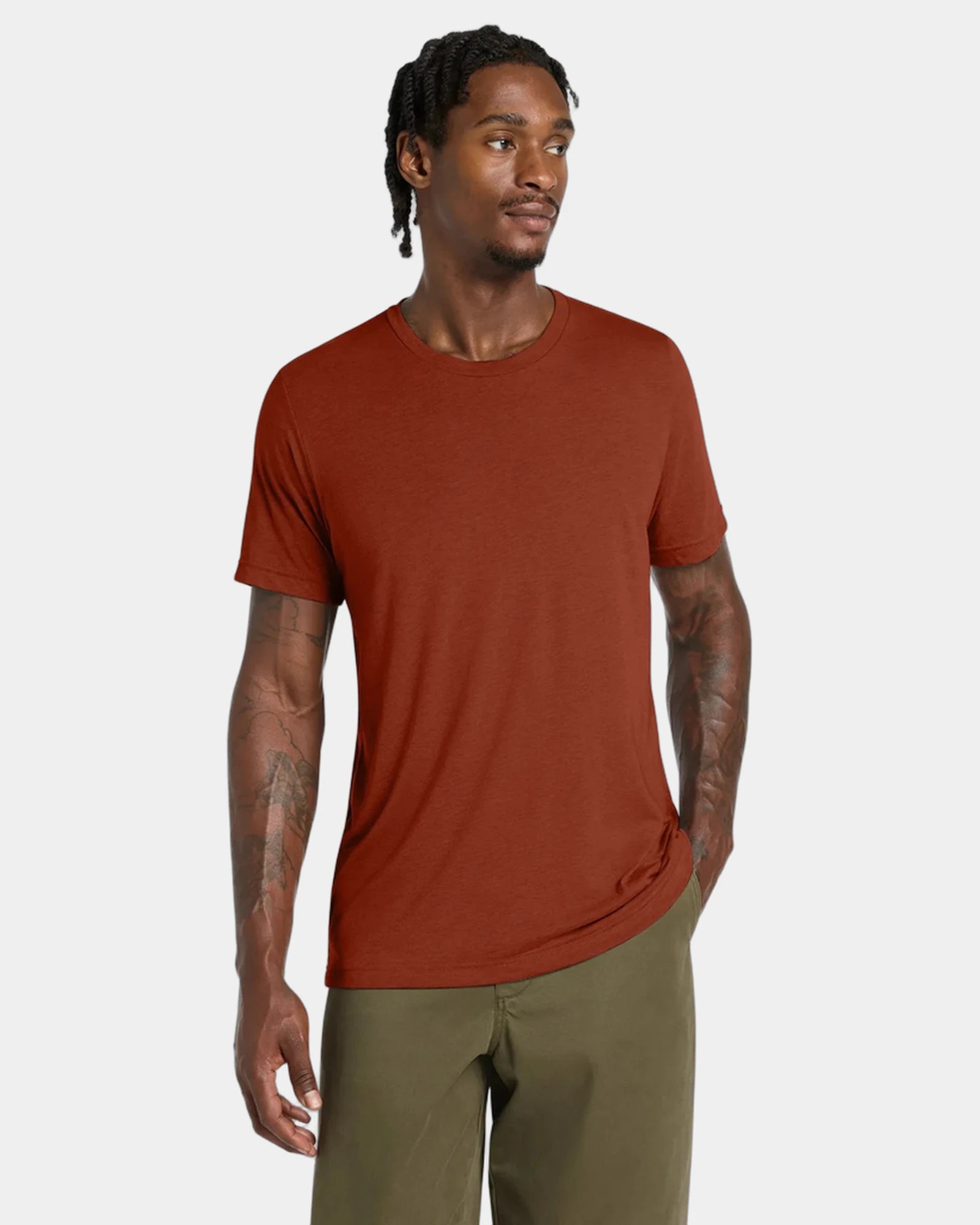Custom triblend short sleeve tee for teams - Brick Triblend