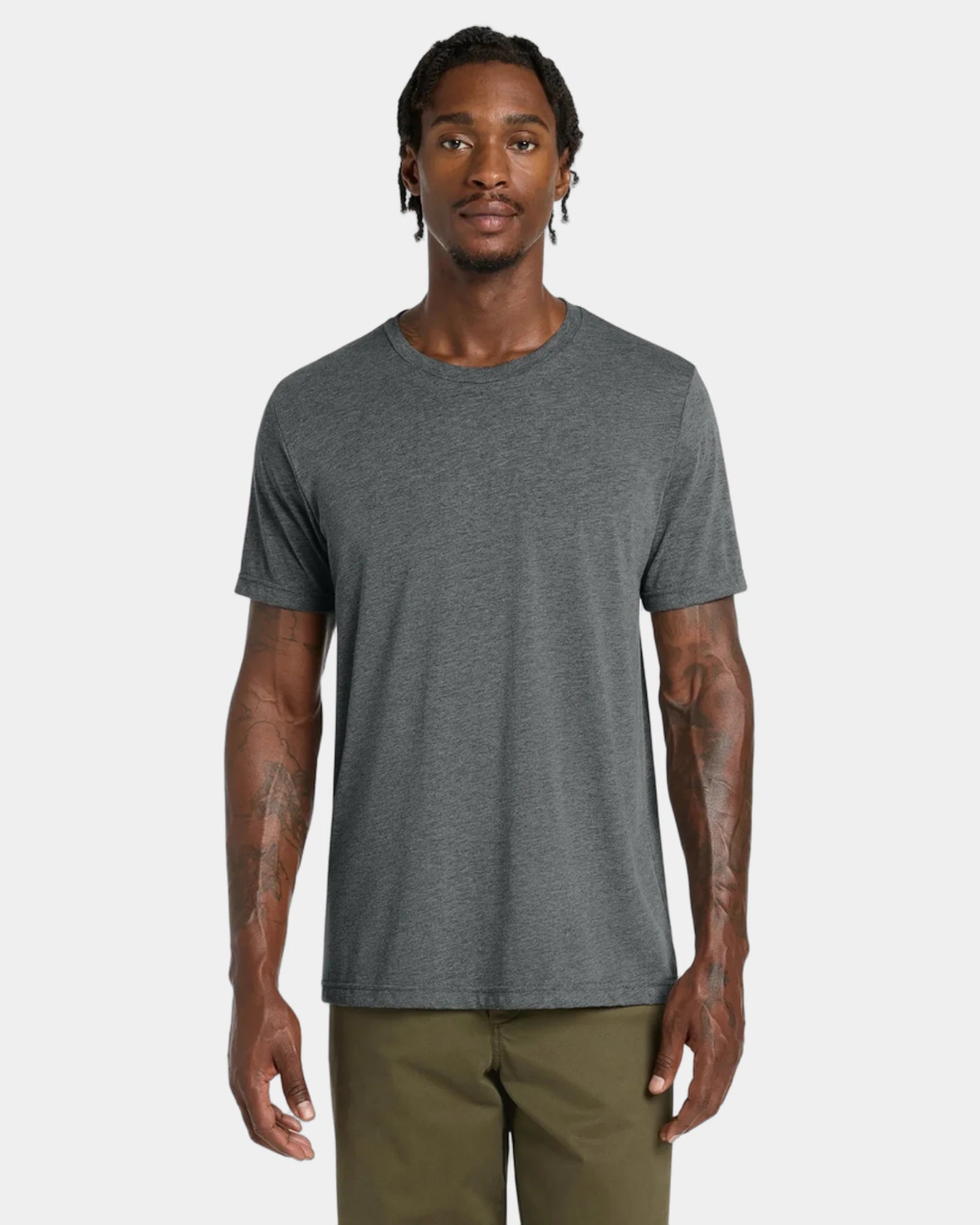 Custom triblend short sleeve tee for teams - Grey Triblend