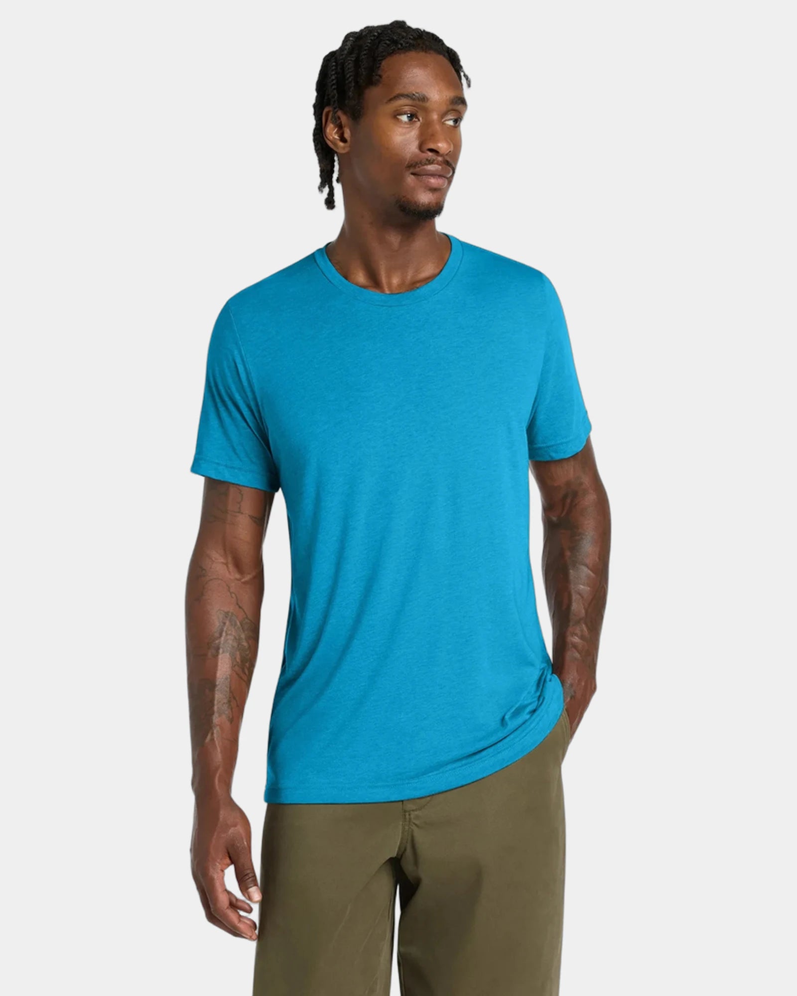 Custom triblend short sleeve tee for teams - Aqua Triblend