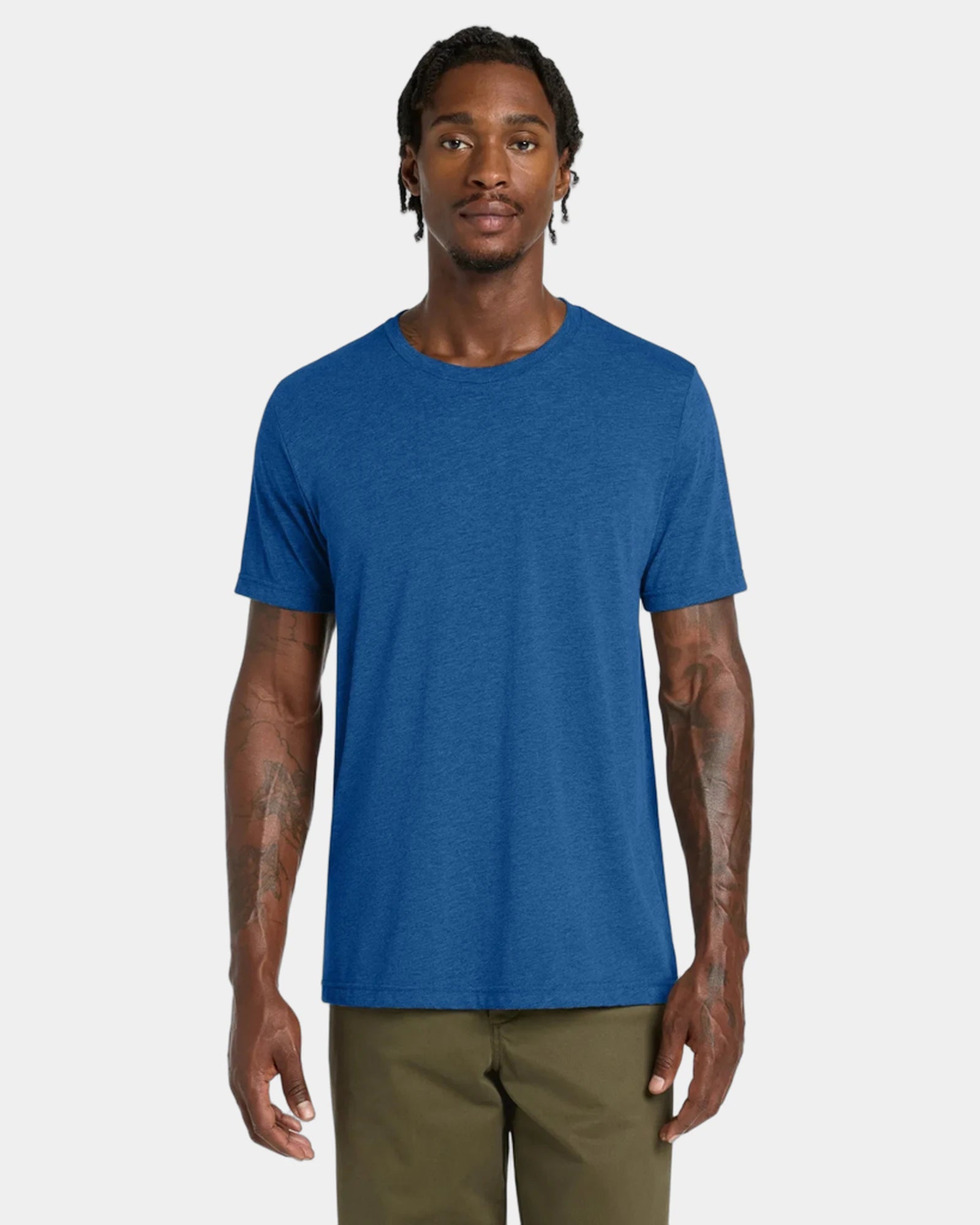 Custom triblend short sleeve tee for teams - True Royal Triblend