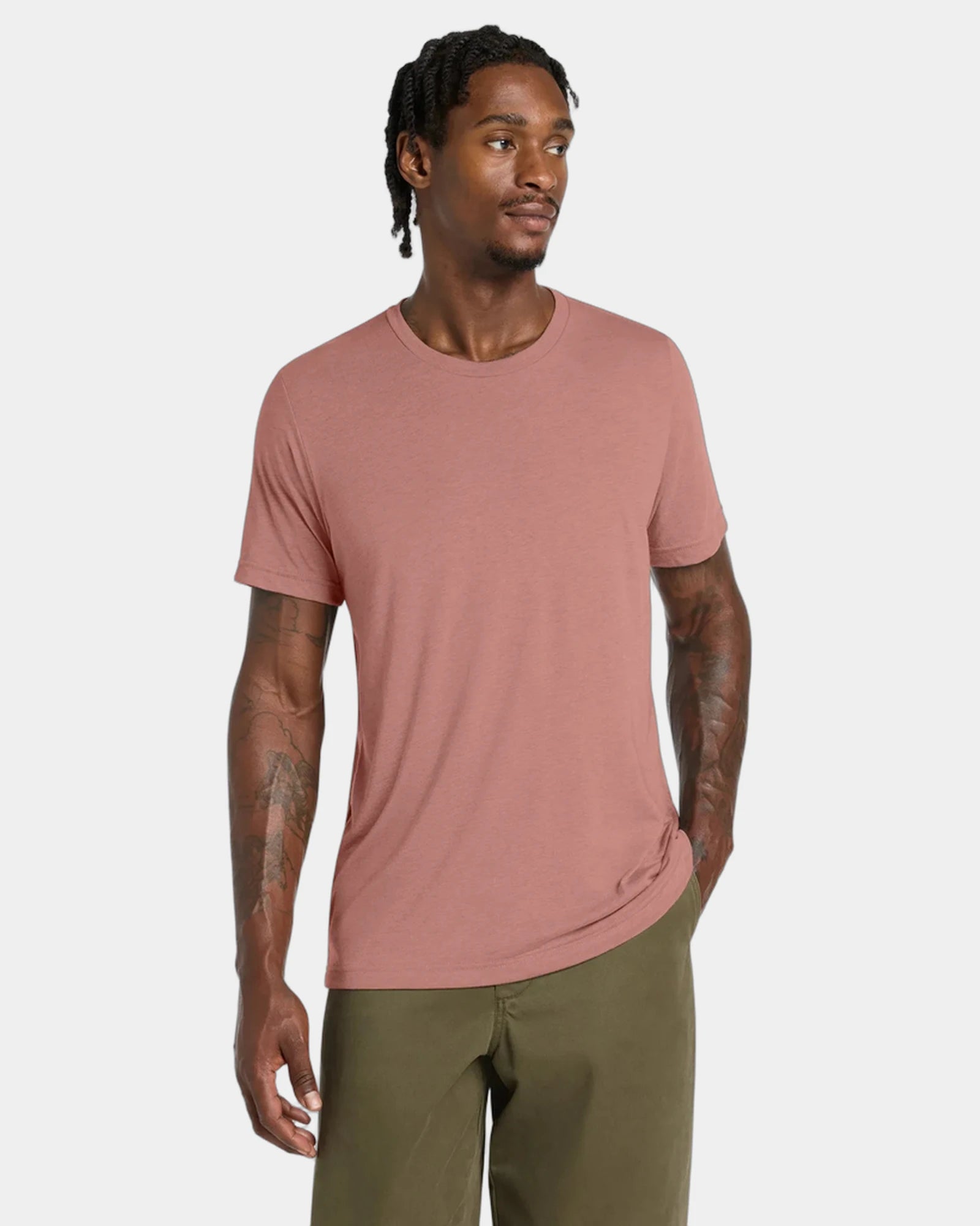 Custom triblend short sleeve tee for teams - Mauve Triblend