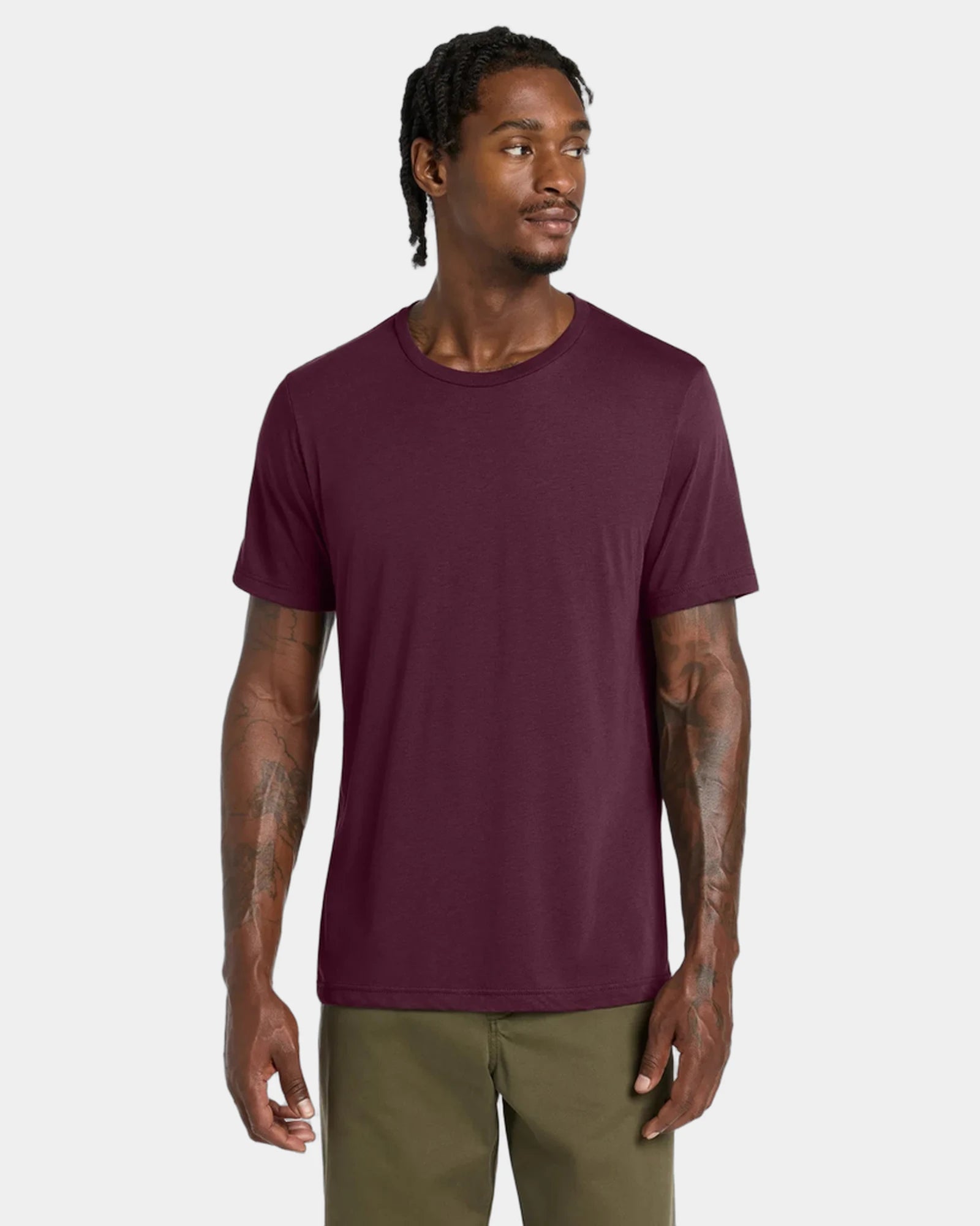 Custom triblend short sleeve tee for teams - Solid Maroon Triblend