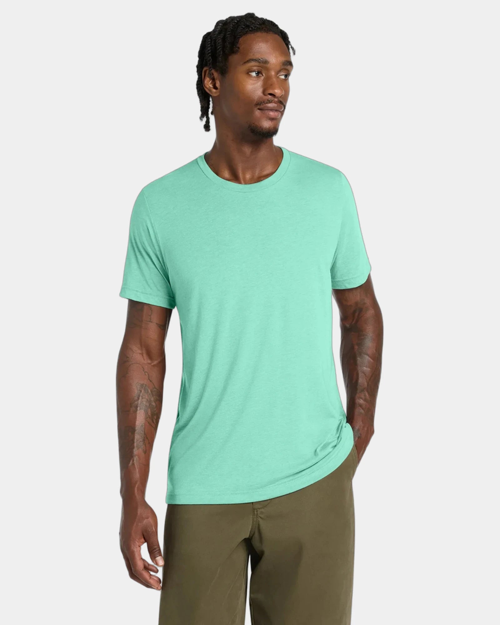Custom triblend short sleeve tee for teams - Mint Triblend