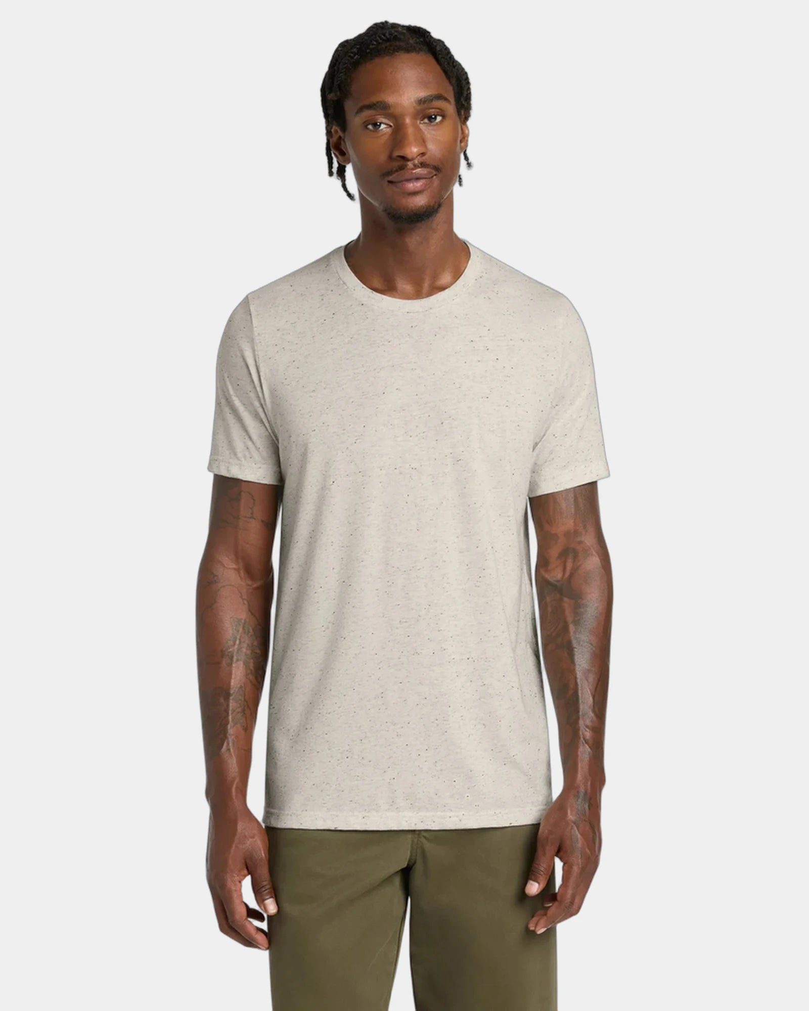 Custom triblend short sleeve tee for teams - Oatmeal Triblend