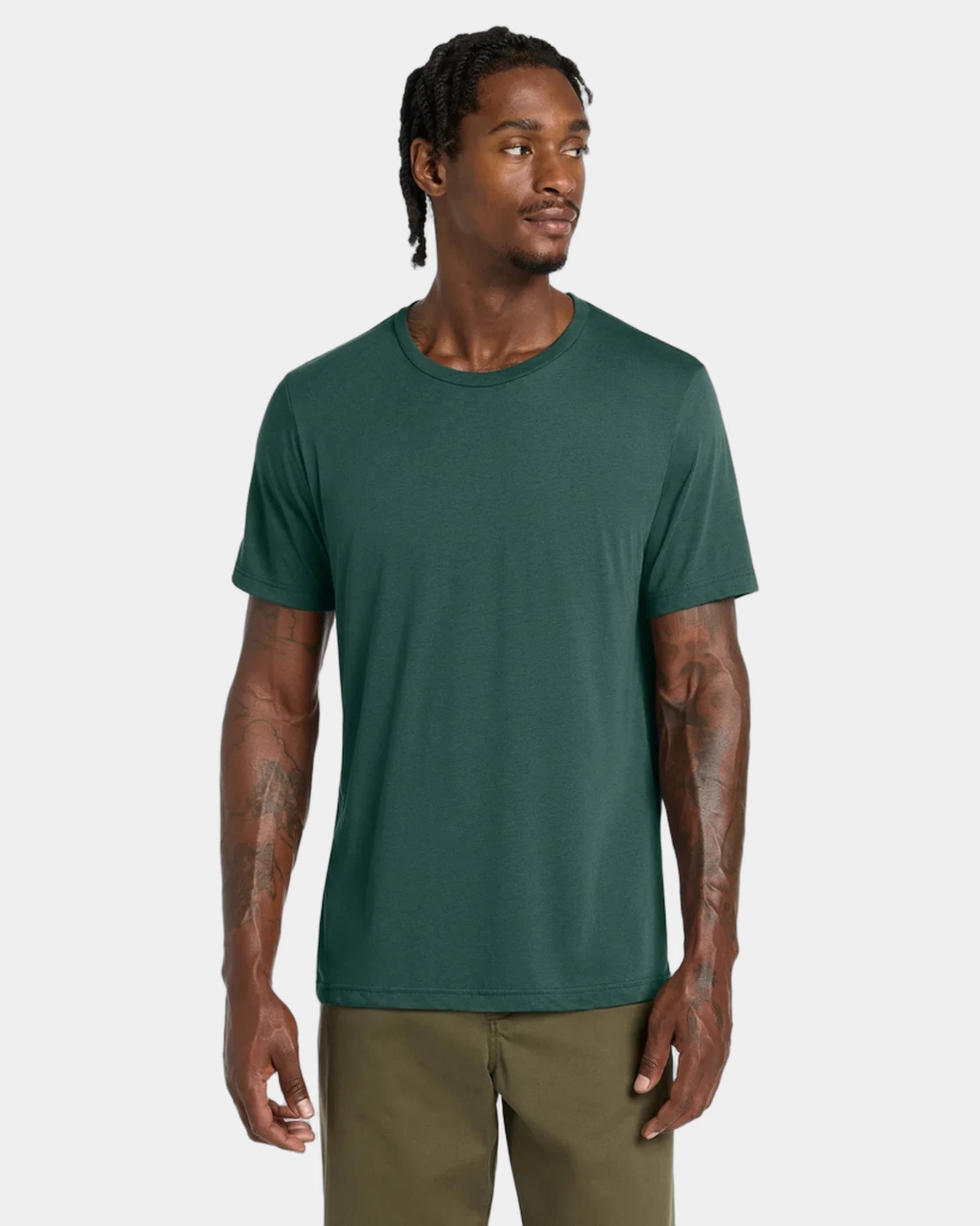 Custom triblend short sleeve tee for teams - Solid Forest Triblend