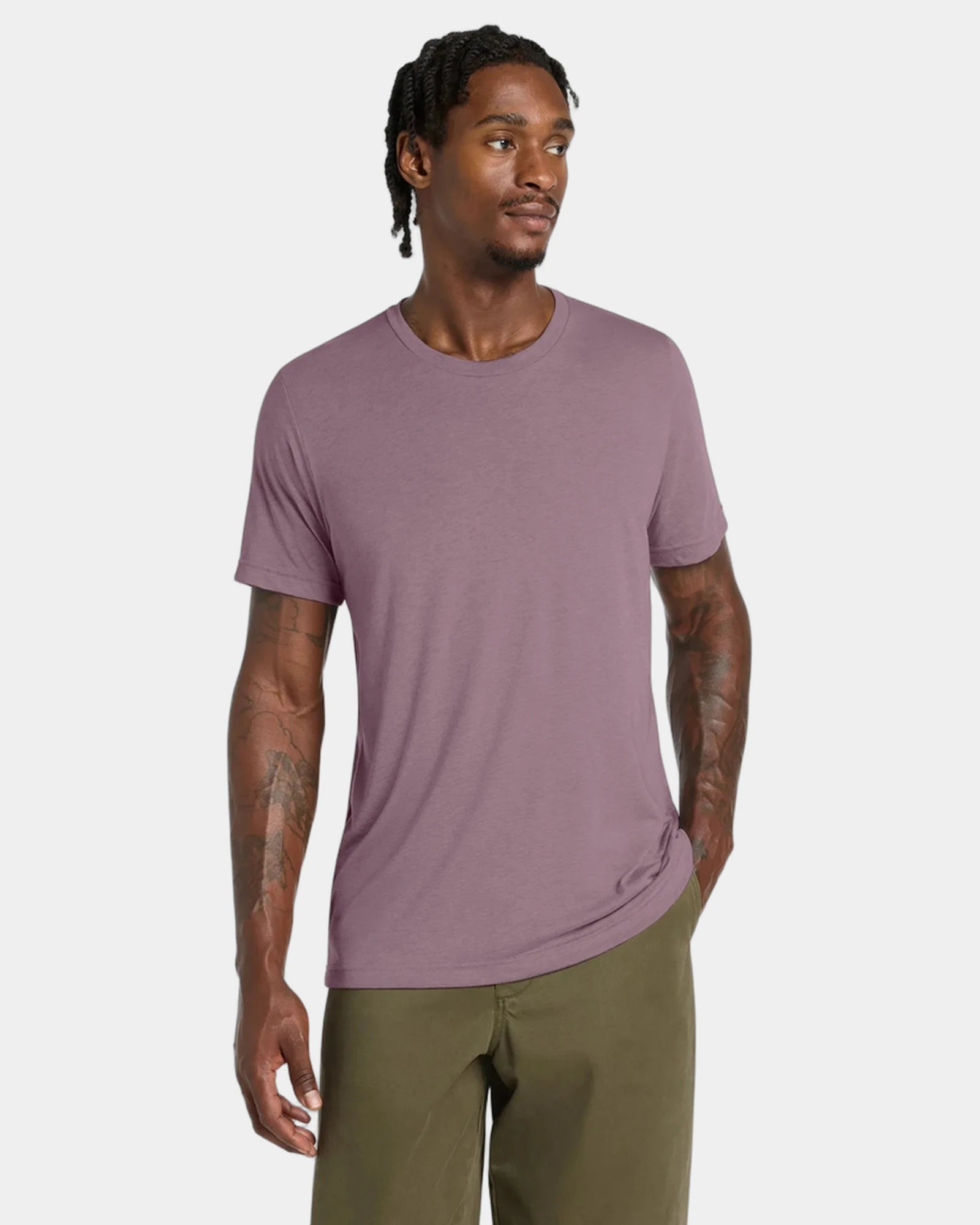 Custom triblend short sleeve tee for teams - Orchid Triblend