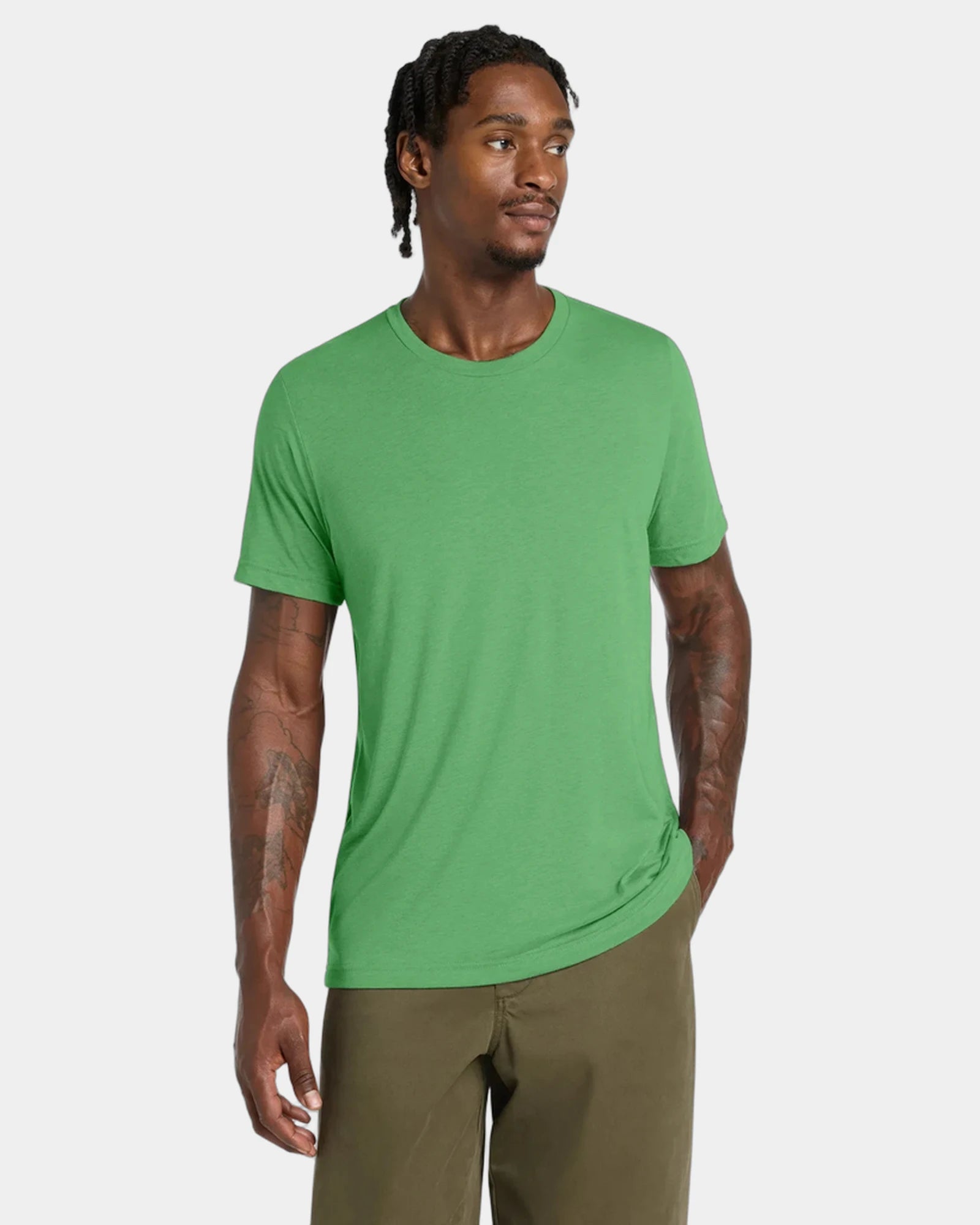 Custom triblend short sleeve tee for teams - Green Triblend