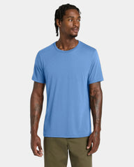 Custom triblend short sleeve tee for teams - Solid Carolina Blue Triblend