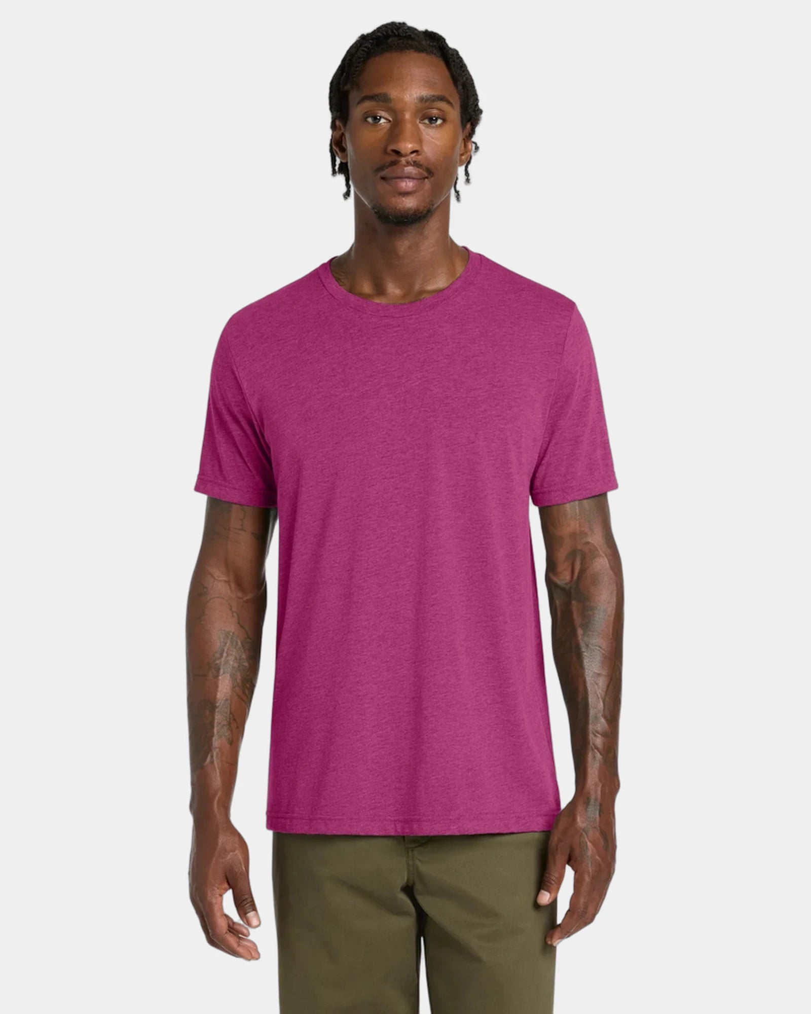 Custom triblend short sleeve tee for teams - Berry Triblend