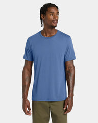 Custom triblend short sleeve tee for teams - Solid Blue Triblend