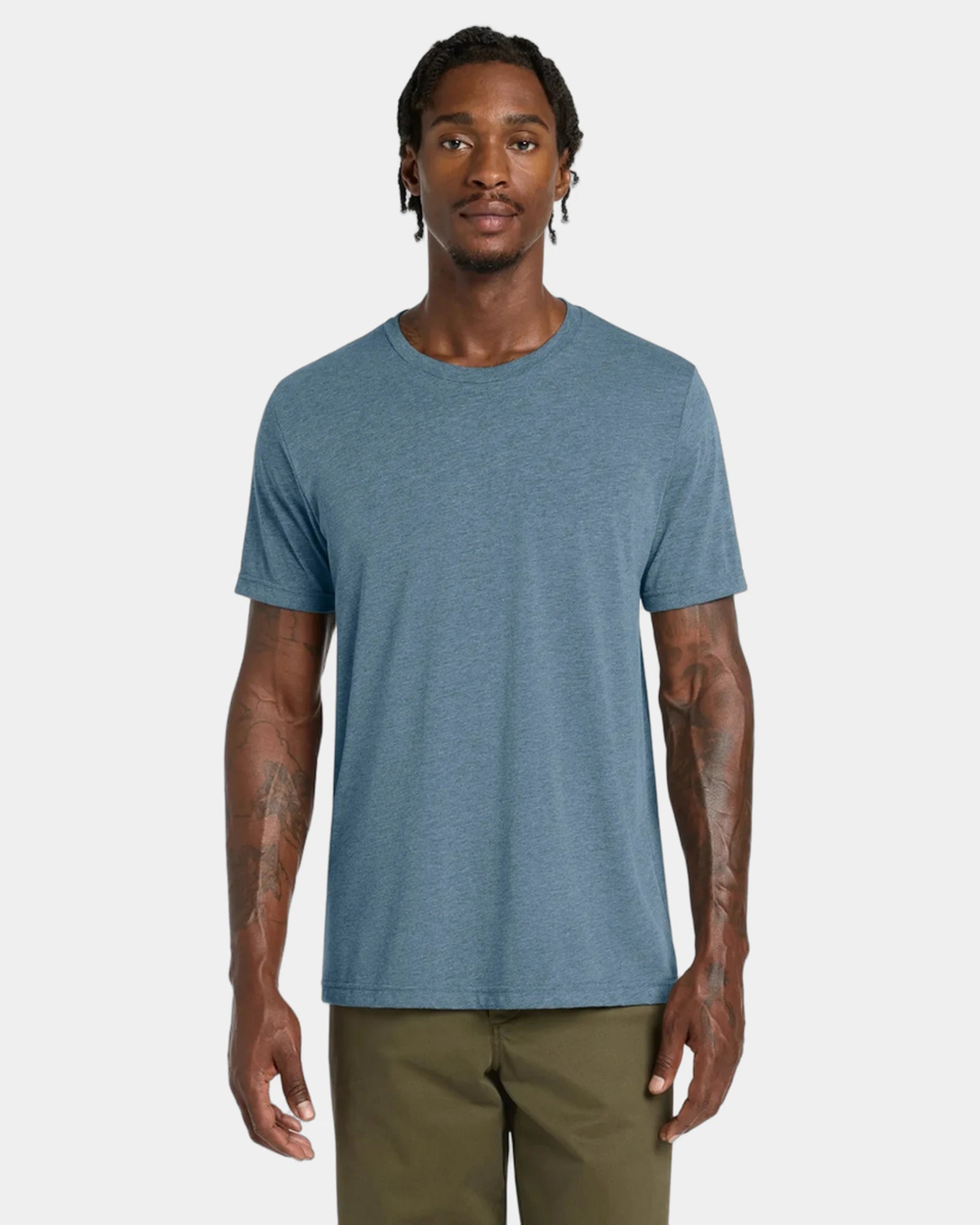 Custom triblend short sleeve tee for teams - Denim Triblend