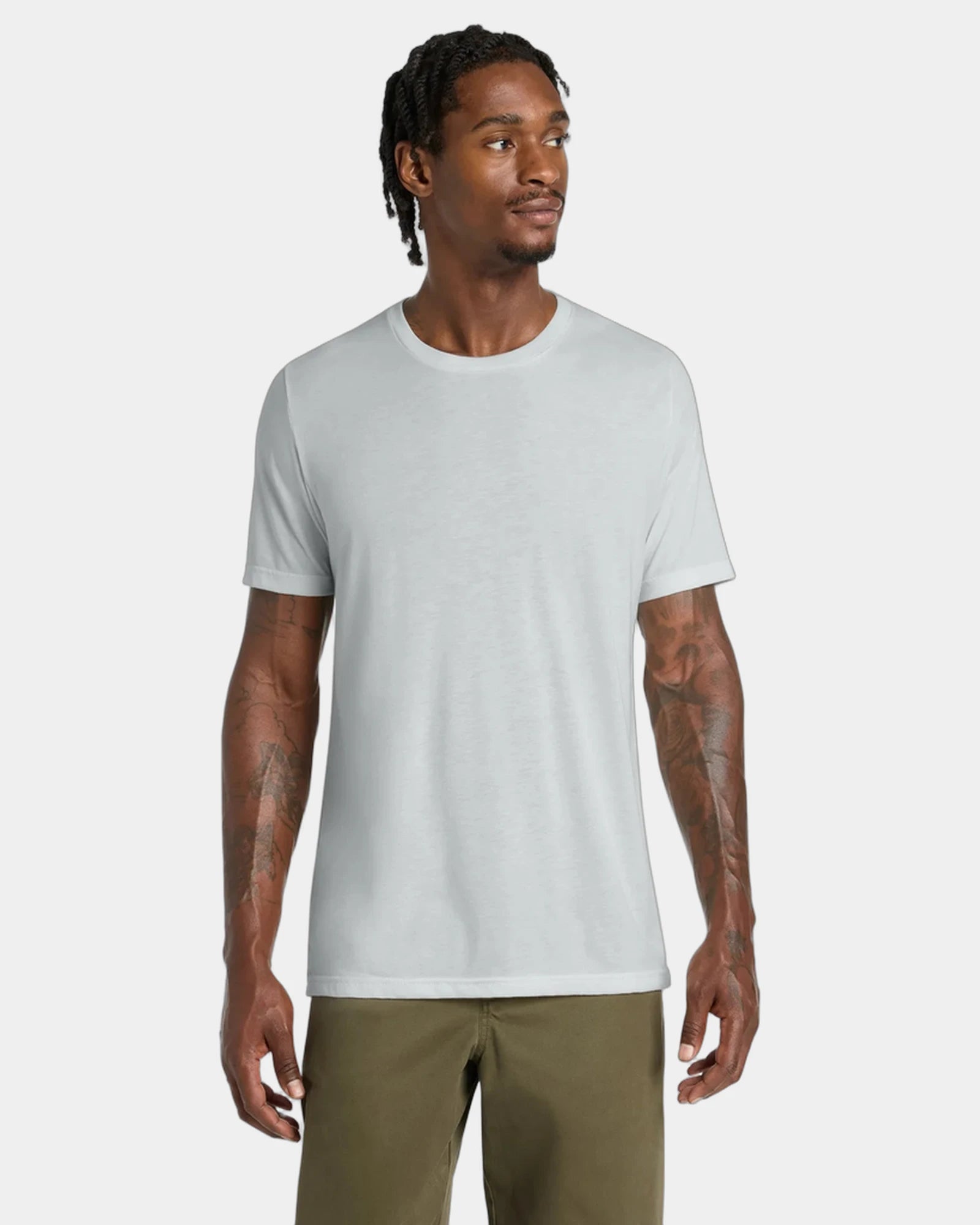 Custom triblend short sleeve tee for teams - Solid Silver Triblend