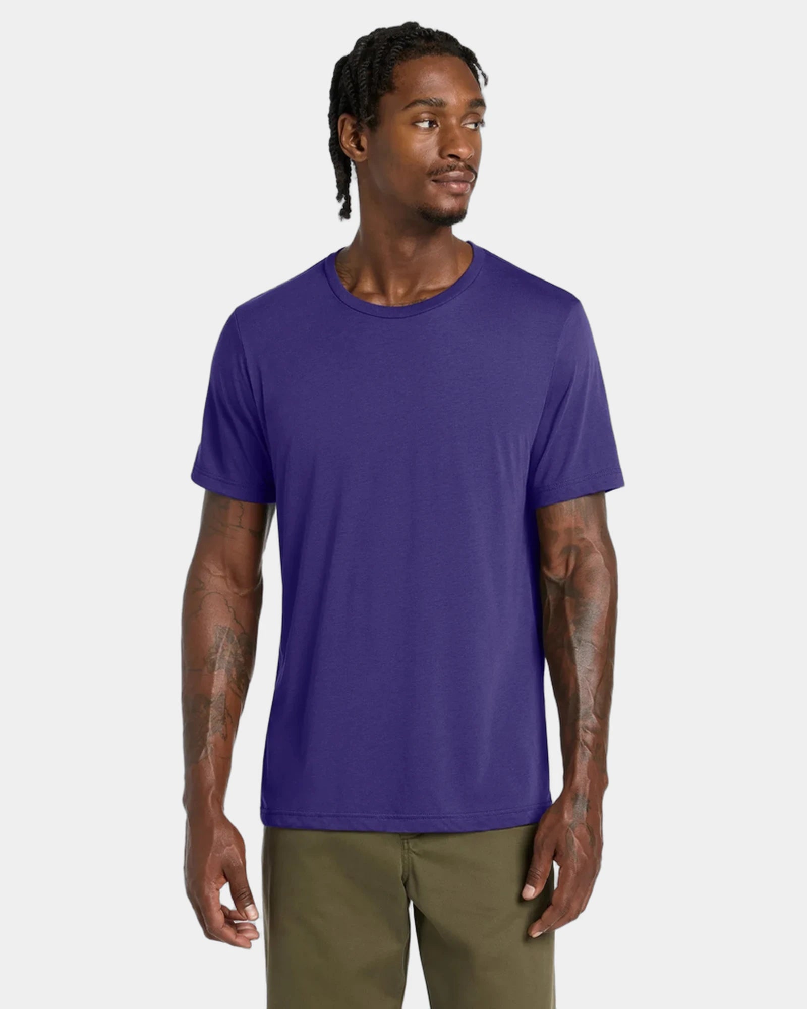 Custom triblend short sleeve tee for teams - Solid Team Purple Triblend