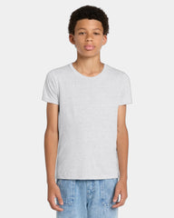 Custom triblend youth short sleeve tee - White Fleck Triblend