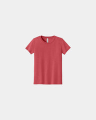 Custom triblend youth short sleeve tee - Red Triblend