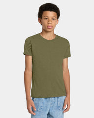 Custom triblend youth short sleeve tee - Olive Triblend