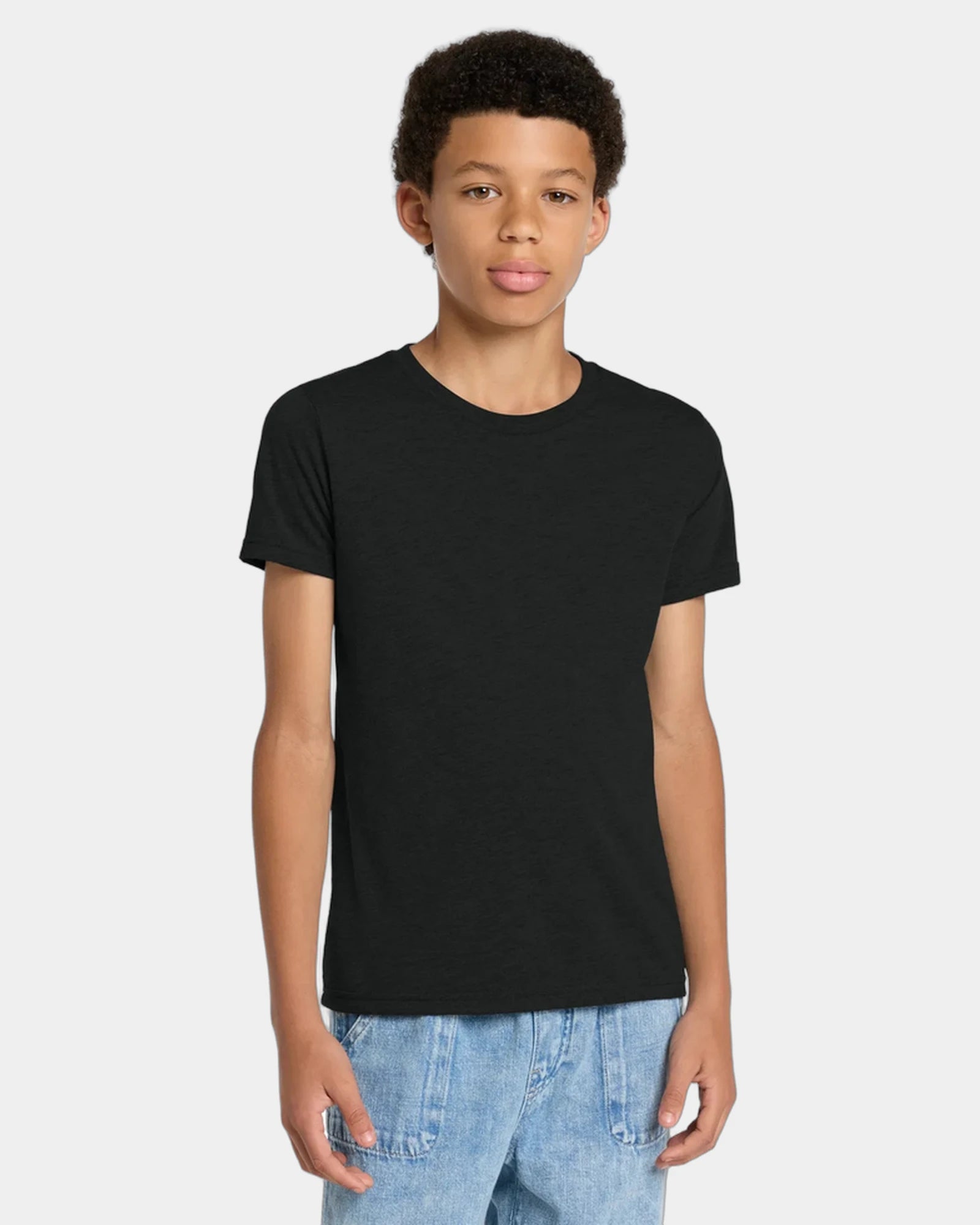 Custom triblend youth short sleeve tee - Charcoal Black Triblend