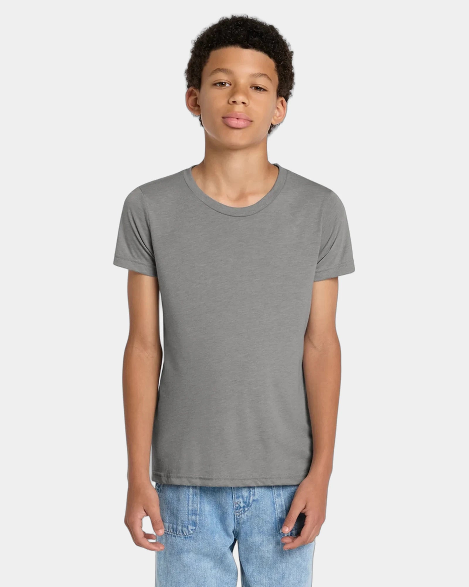 Custom triblend youth short sleeve tee - Athletic Grey Triblend