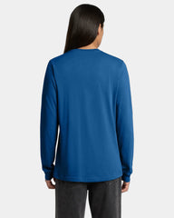Custom ring spun cotton long sleeve tee for teams - True Royal