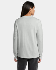 Custom ring spun cotton long sleeve tee for teams - Silver