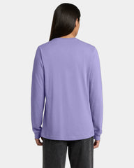 Custom ring spun cotton long sleeve tee for teams - Dark Lavender