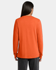 Custom ring spun cotton long sleeve tee for teams - Orange