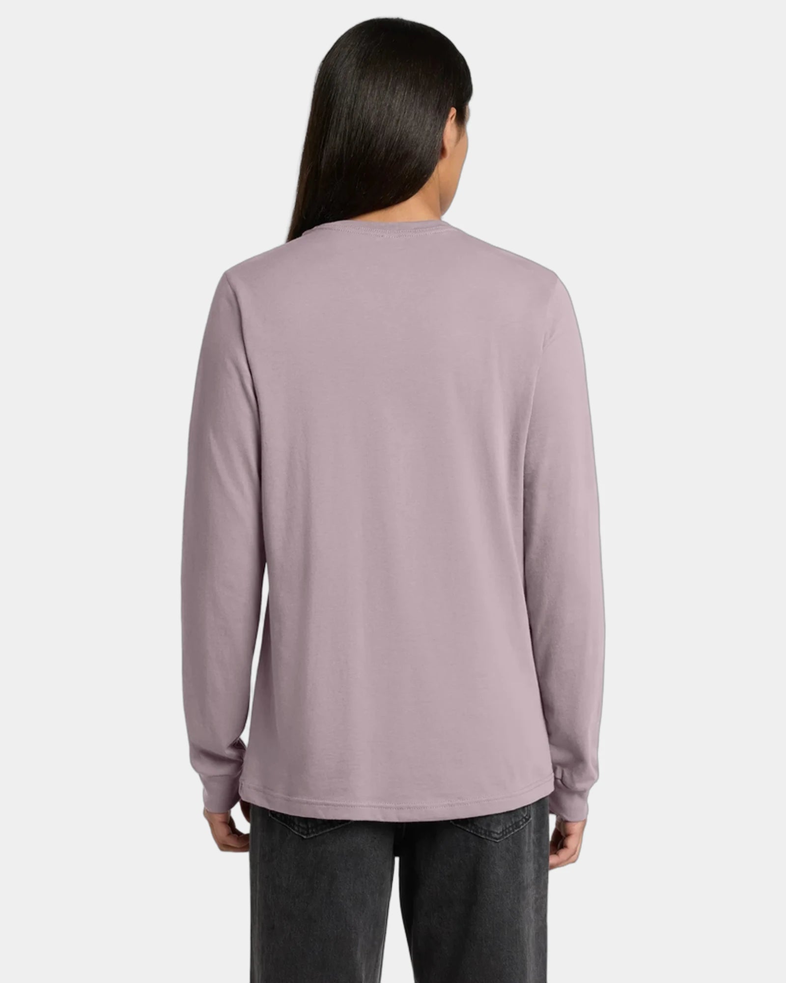 Custom ring spun cotton long sleeve tee for teams - Light Violet