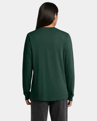 Custom ring spun cotton long sleeve tee for teams - Forest