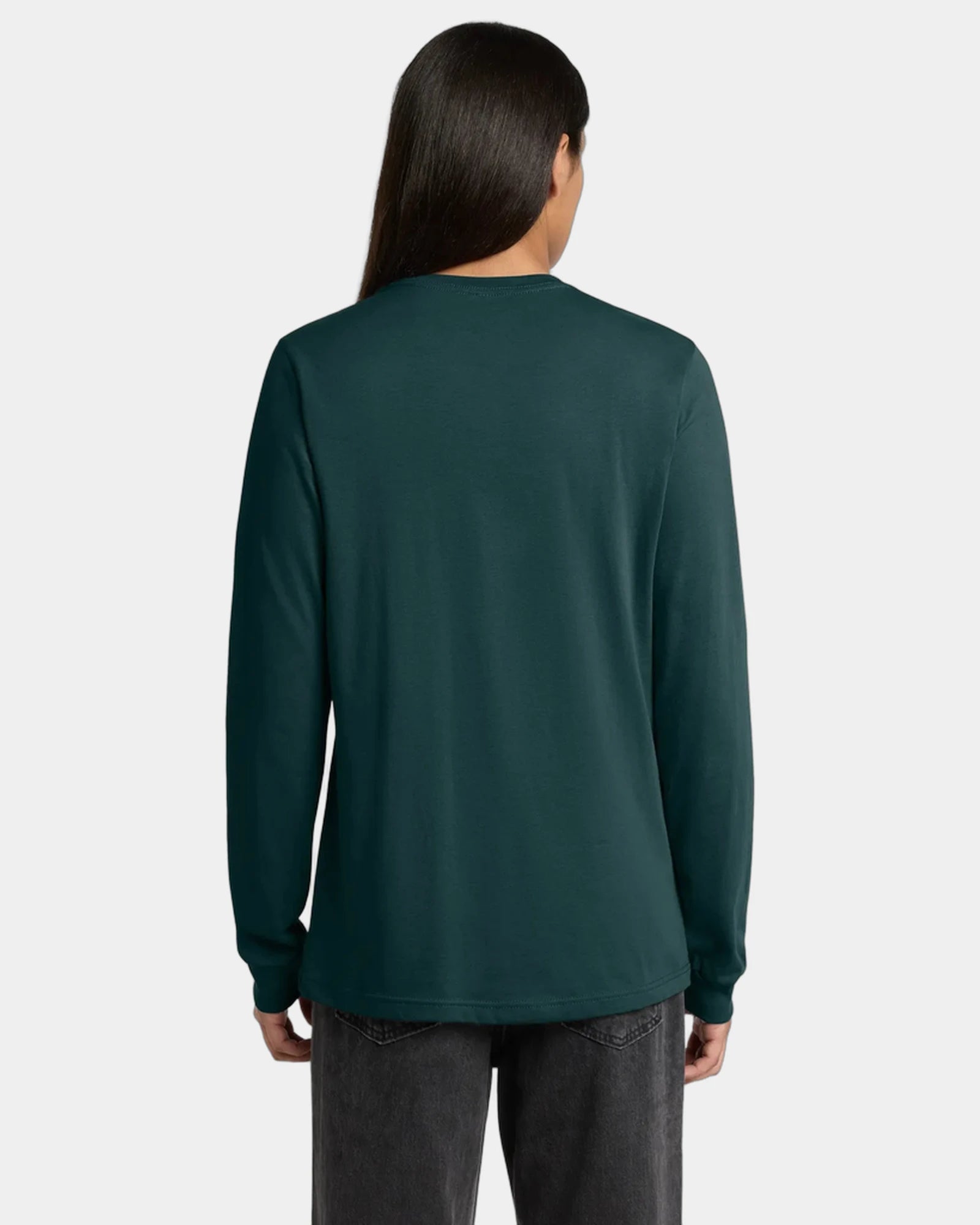 Custom ring spun cotton long sleeve tee for teams - Atlantic