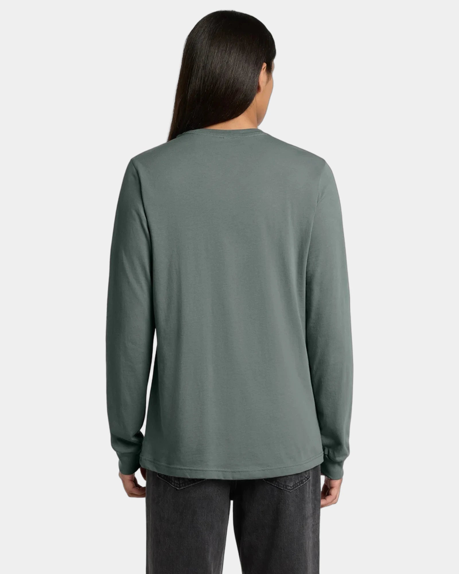 Custom ring spun cotton long sleeve tee for teams - Blue Storm