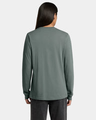 Custom ring spun cotton long sleeve tee for teams - Blue Storm