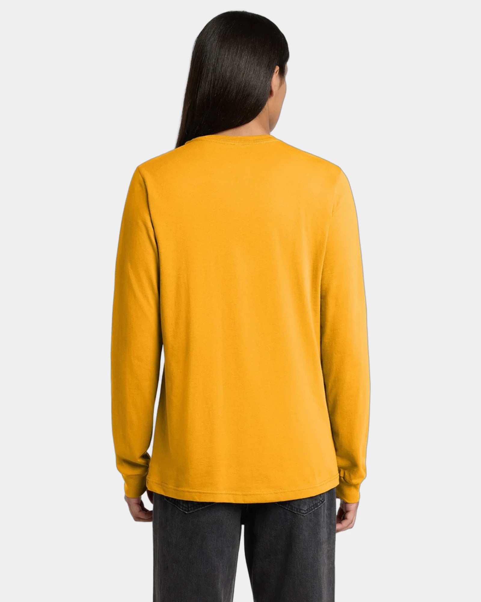 Custom ring spun cotton long sleeve tee for teams - Gold