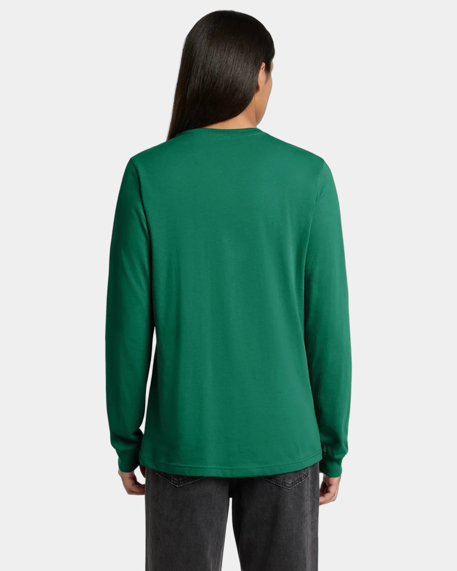 Custom ring spun cotton long sleeve tee for teams - Kelly