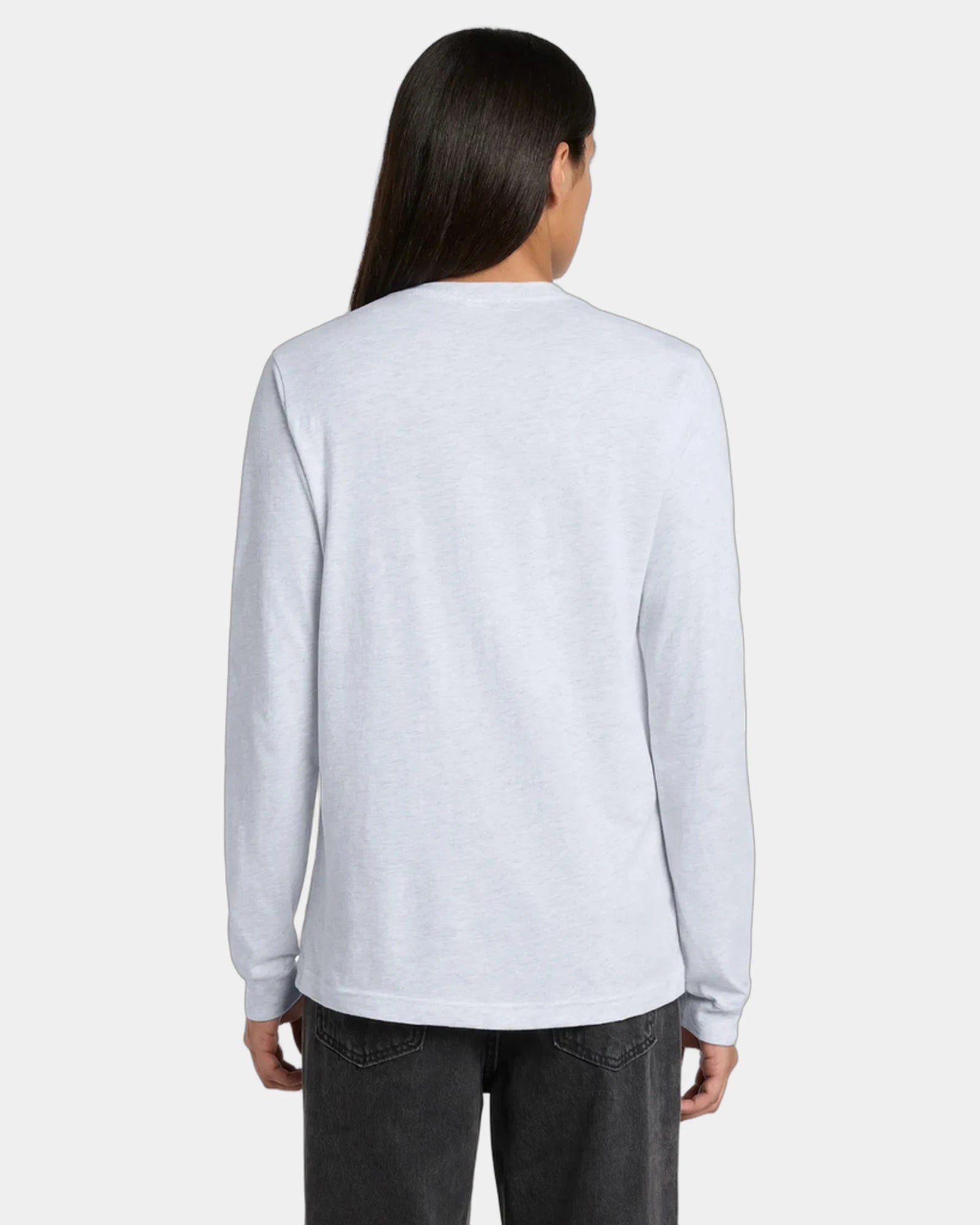 Custom ring spun cotton long sleeve tee for teams - Ash