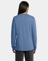 Custom ring spun cotton long sleeve tee for teams - Lavender Blue