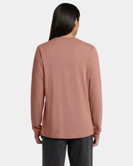Custom ring spun cotton long sleeve tee for teams - Mauve