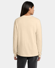 Custom ring spun cotton long sleeve tee for teams - Soft Cream