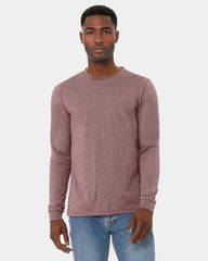 Custom heather CVC unisex long sleeve tee - Heather Mauve