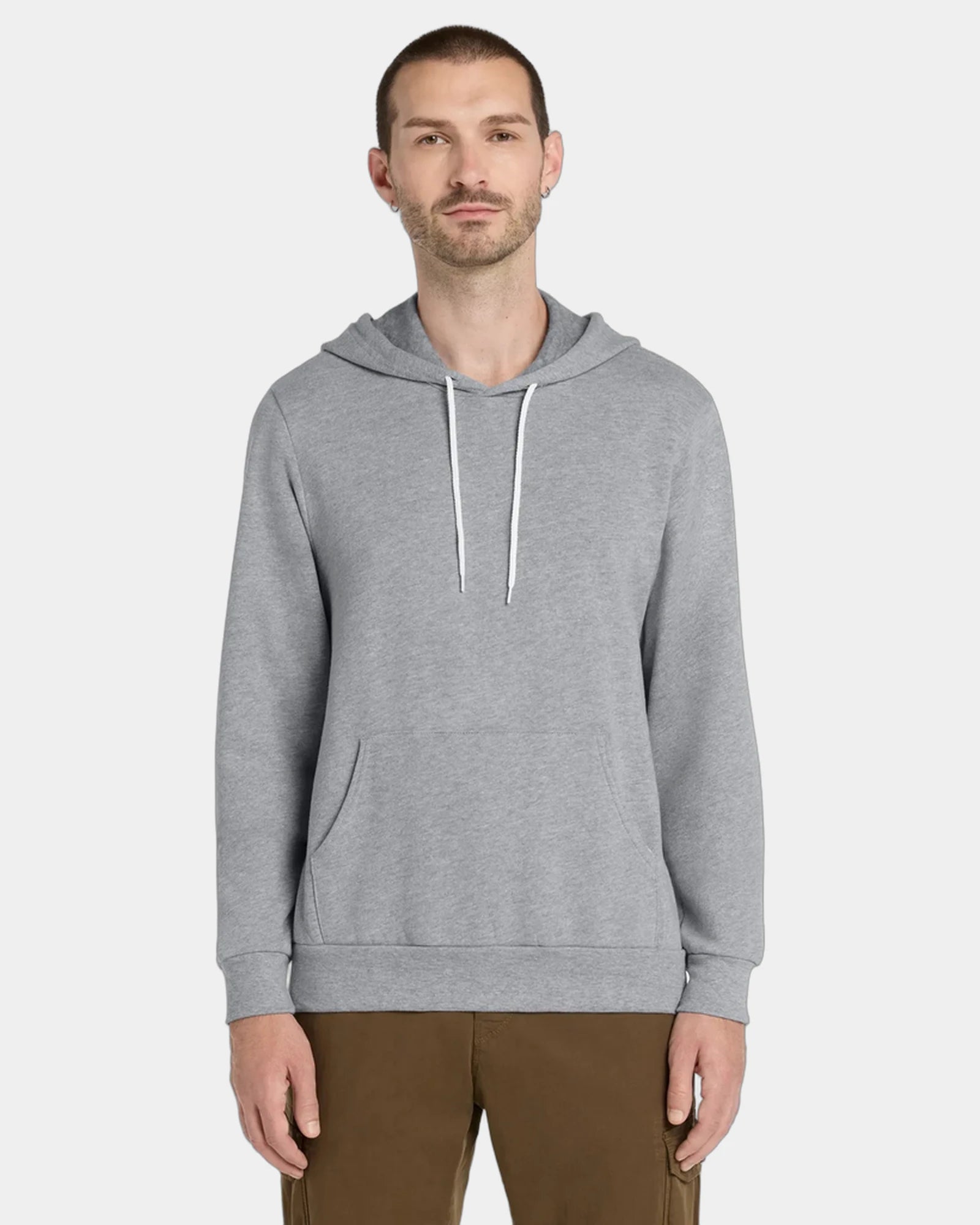Custom fleece pullover hoodie kangaroo pocket unisex - Athletic Heather
