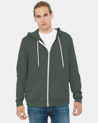 Custom sponge fleece full-zip hoodie for teams - Military Green