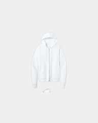 Custom sponge fleece full-zip hoodie for teams - White