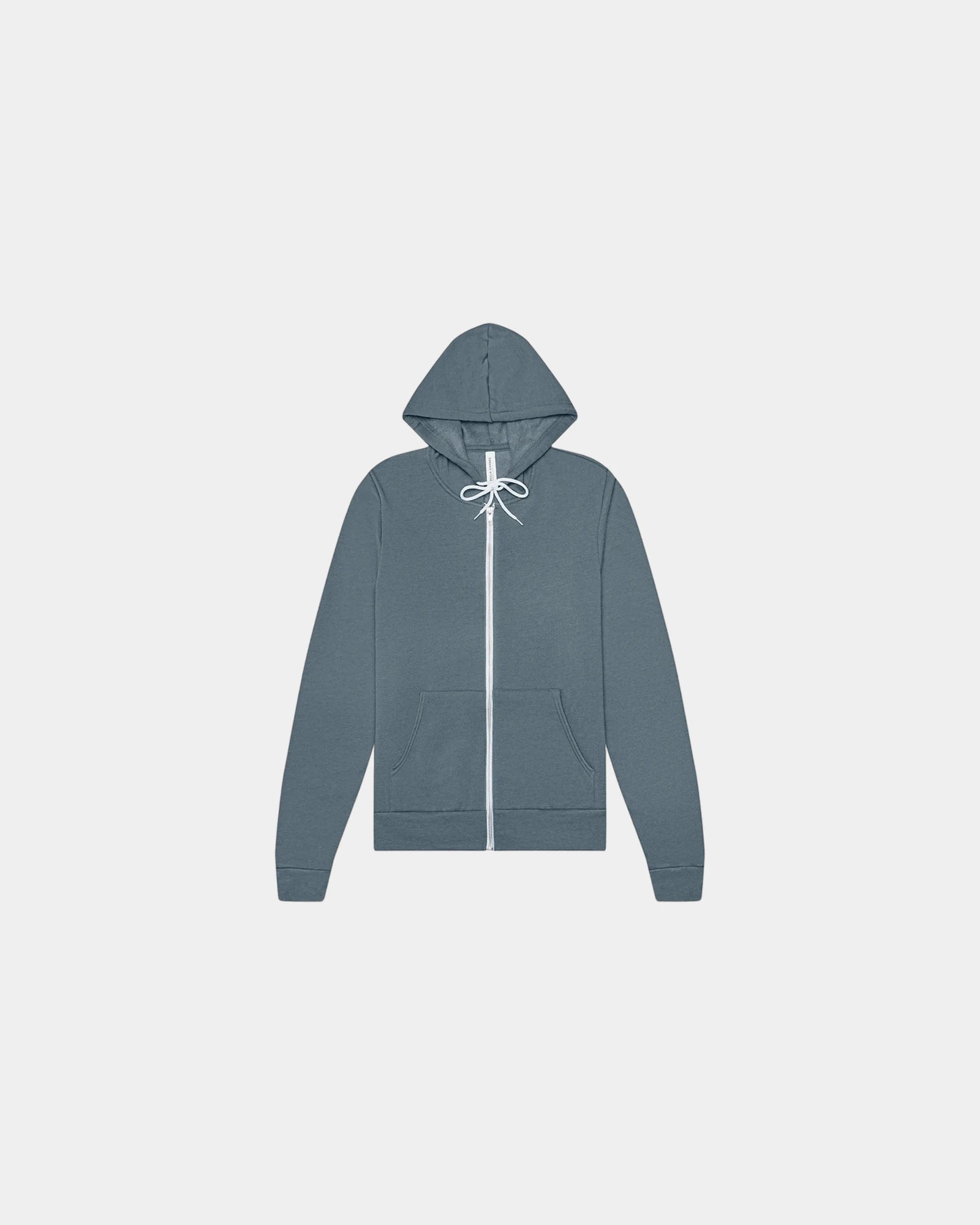 Custom sponge fleece full-zip hoodie for teams - Heather Slate