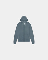 Custom sponge fleece full-zip hoodie for teams - Heather Slate