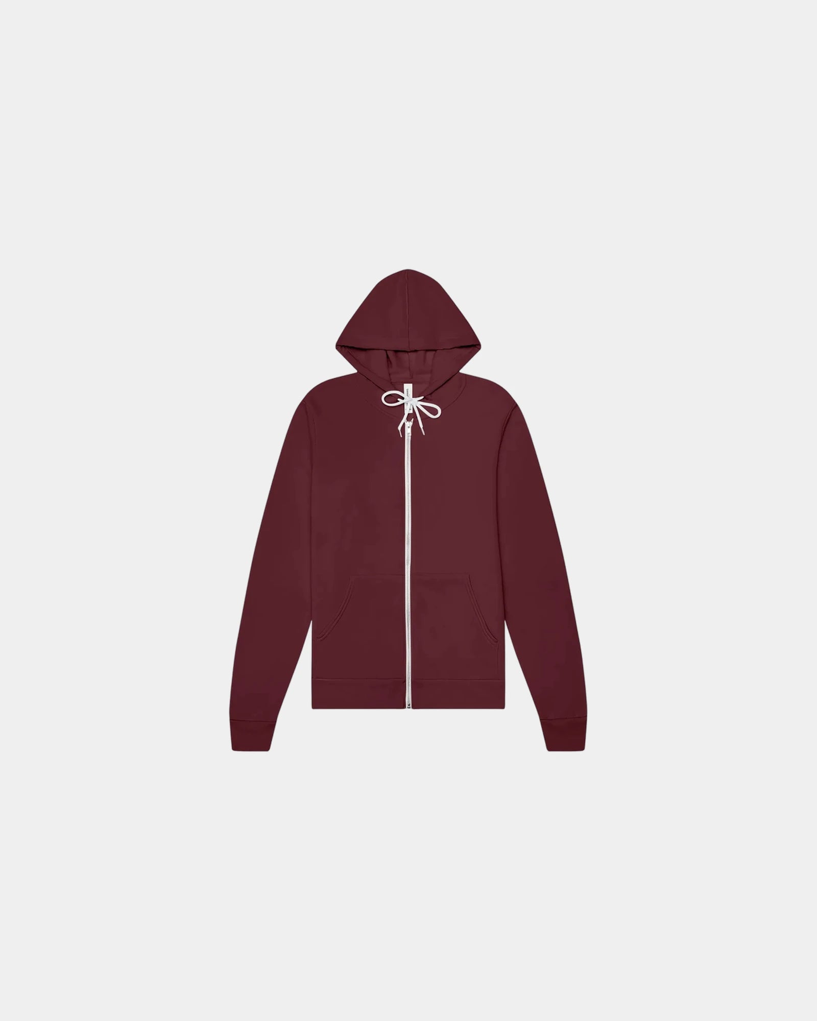 Custom sponge fleece full-zip hoodie for teams - Maroon