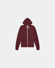 Custom sponge fleece full-zip hoodie for teams - Maroon