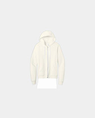 Custom sponge fleece full-zip hoodie for teams - Vintage White