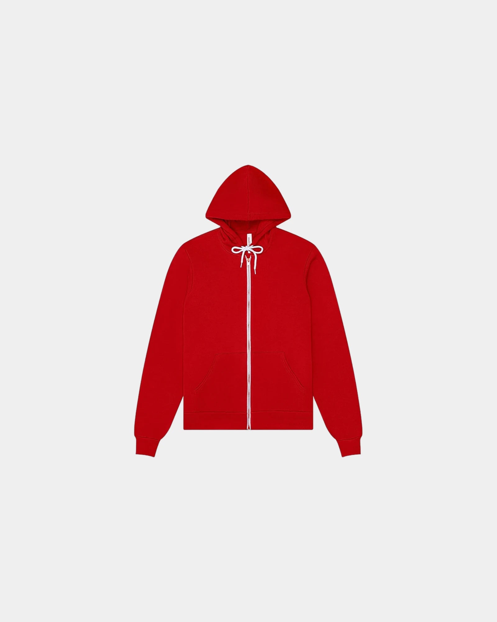 Custom sponge fleece full-zip hoodie for teams - Red