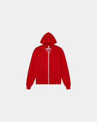 Custom sponge fleece full-zip hoodie for teams - Red